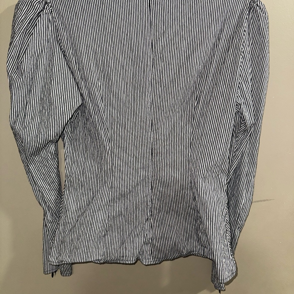 Zara Black and White Striped Blouse - Picture 5 of 5
